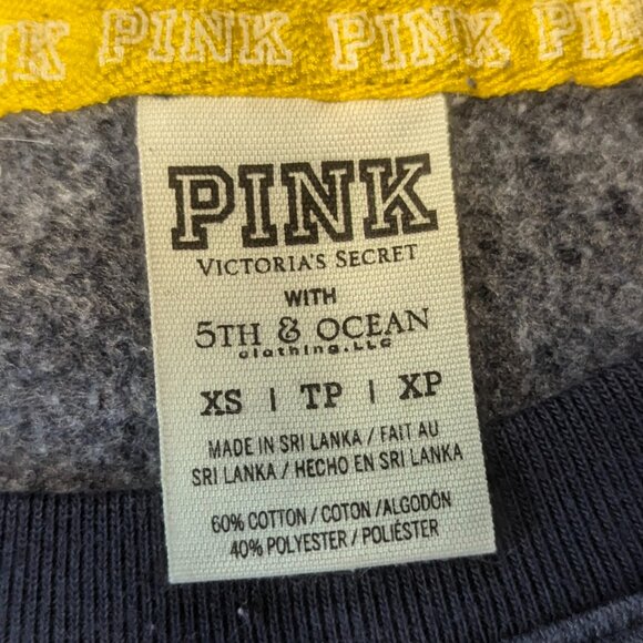 Victoria's Secret Pink Michigan Sweatshirt Size XS Navy Blue and Accessories - Picture 6 of 12